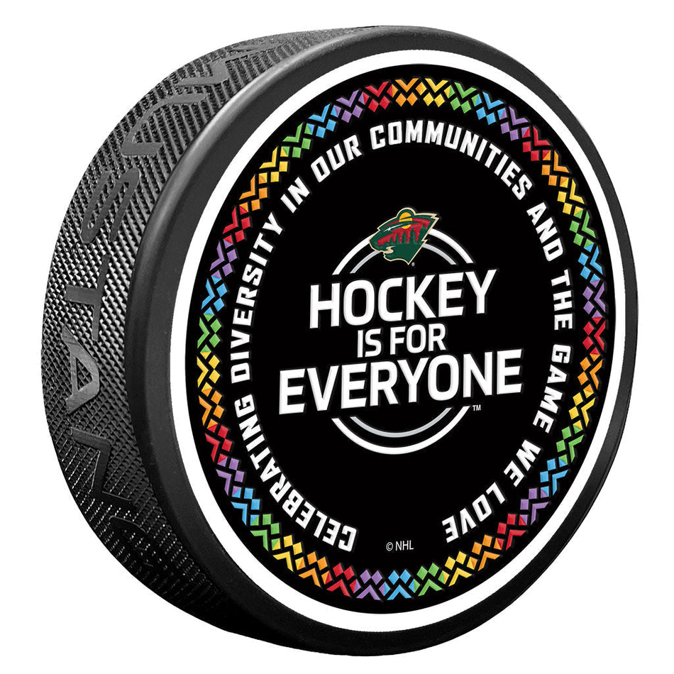 Minnesota Wild Puck - Hockey is for Everyone