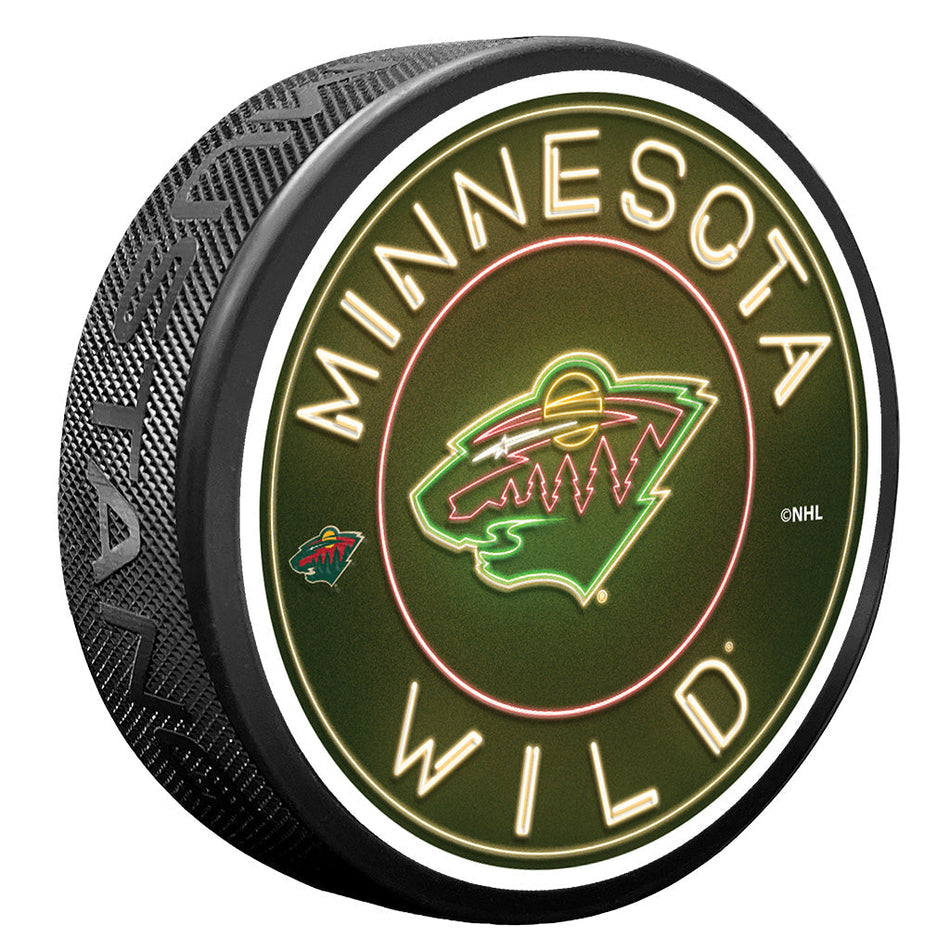 Minnesota Wild Puck - Neon