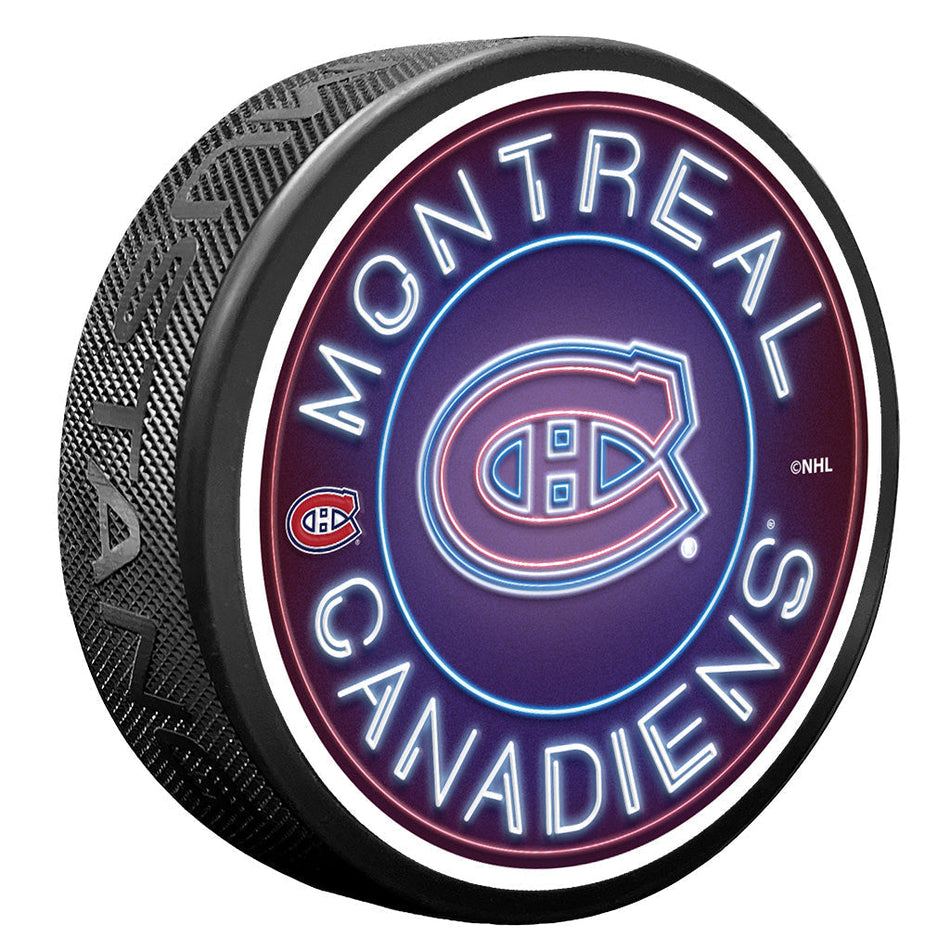 Montreal Canadiens Puck - Neon