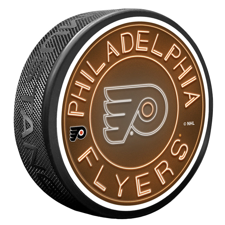Philadelphia Flyers Puck - Neon