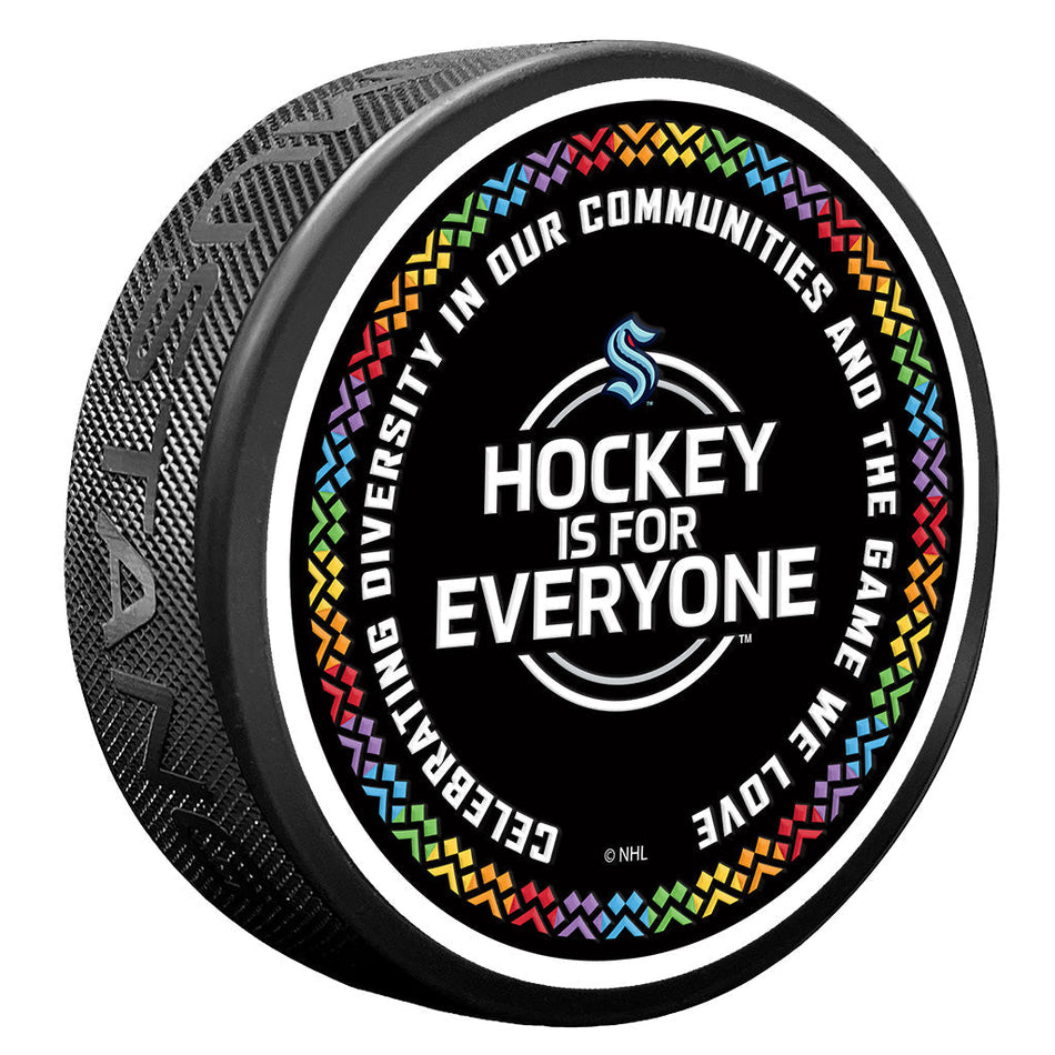 Seattle Kraken Puck - Hockey is for Everyone