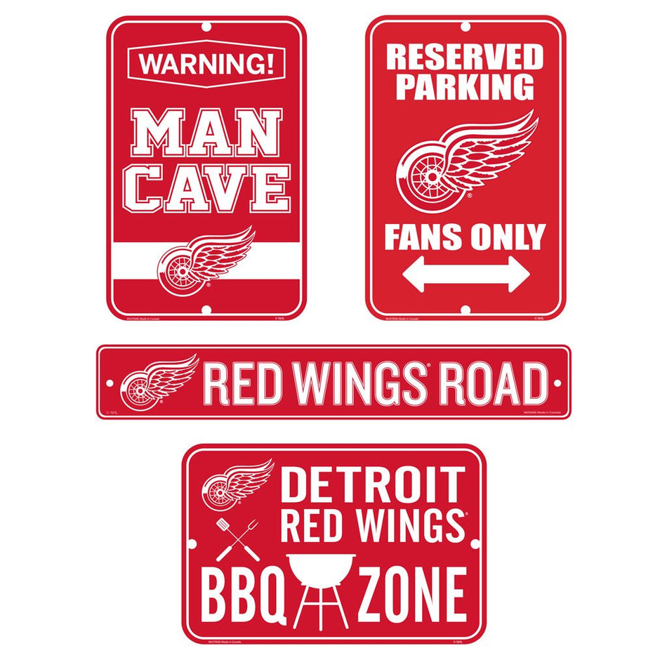 Detroit Red Wings Fan Four Pack Sign Set