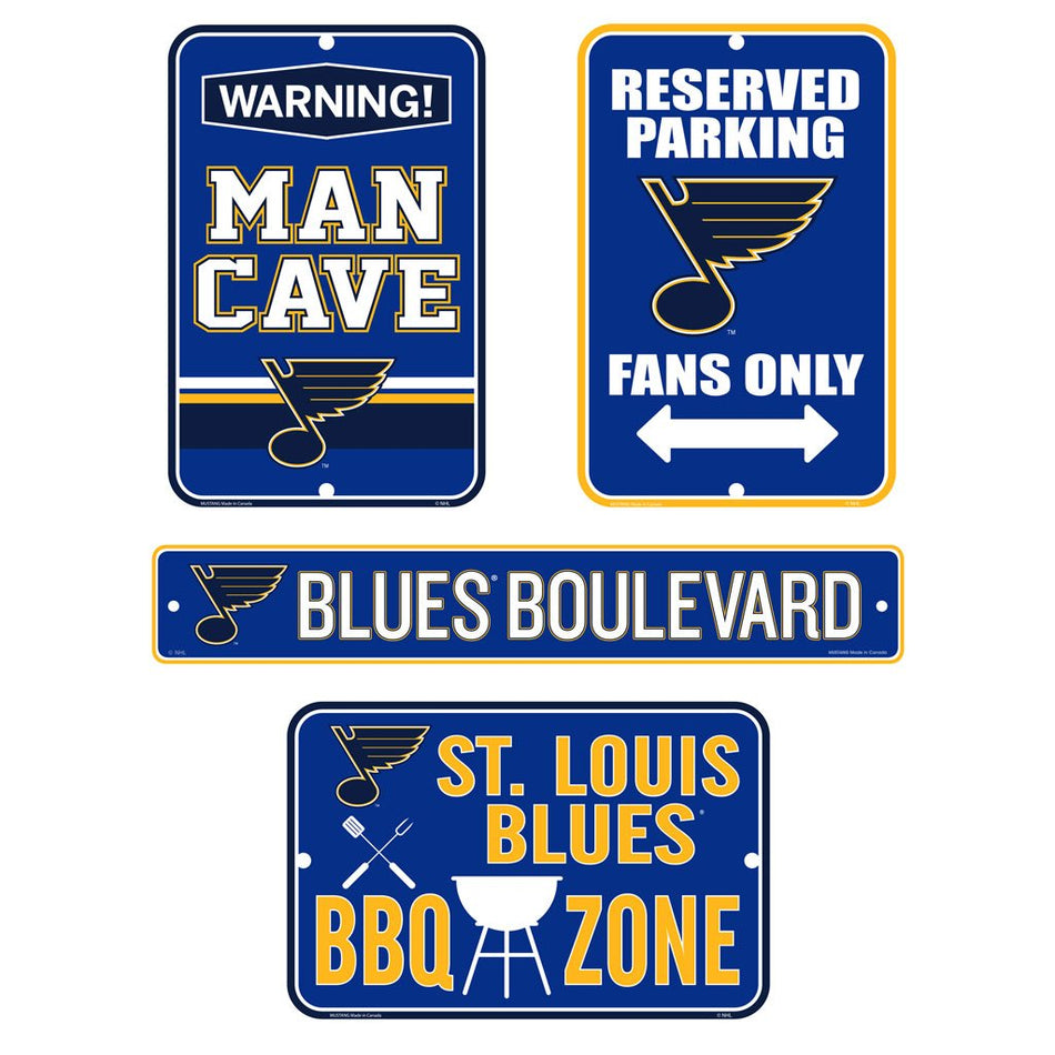 St. Louis Blues Fan Four Pack Sign Set