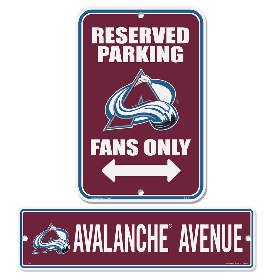 Colorado Avalanche Parking & Street 2 Pack Sign Set