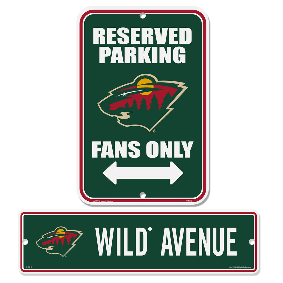 Minnesota Wild Parking & Street 2 Pack Sign Set