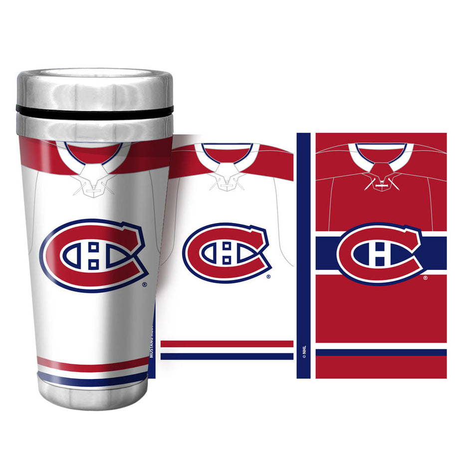 Montreal Canadiens Travel Mug - 16 oz. Jersey Full Wrap