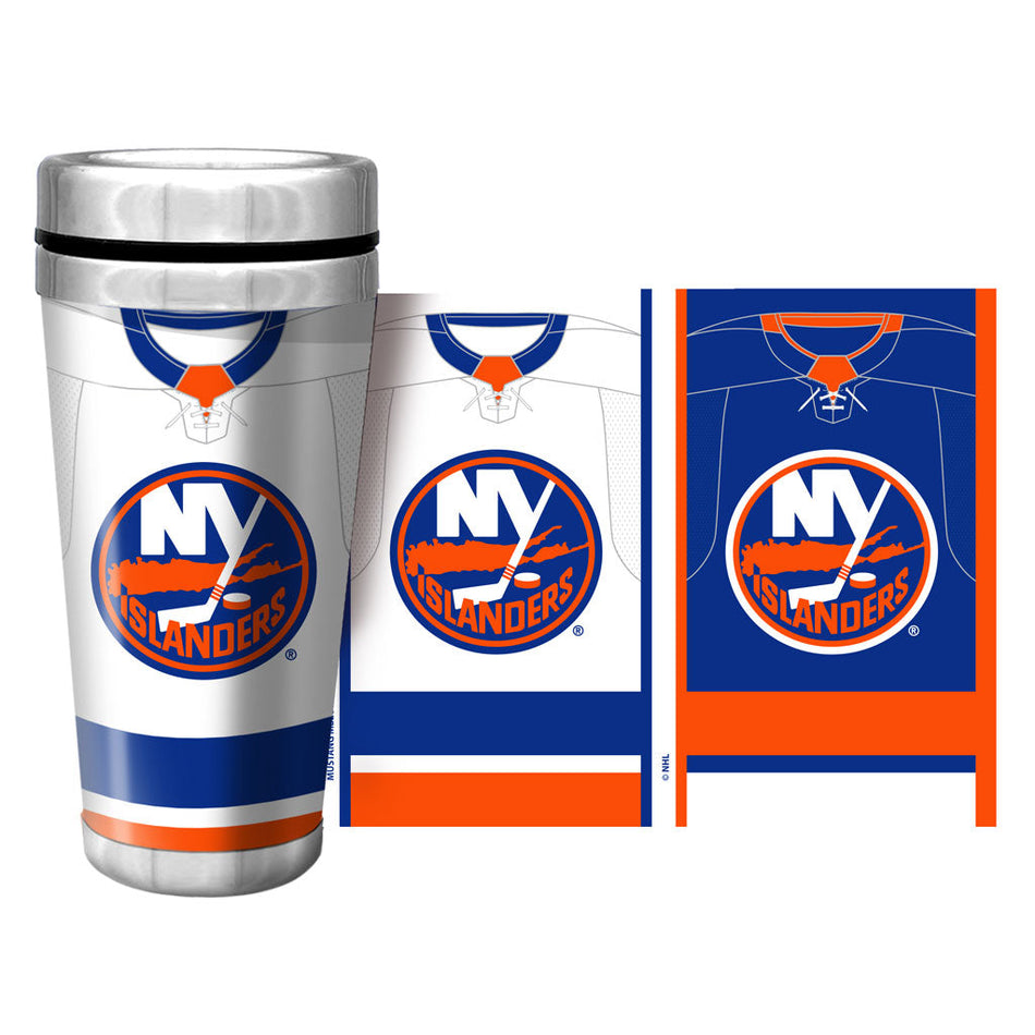 New York Islanders Travel Mug - 16 oz. Jersey Full Wrap