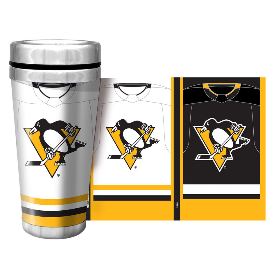 Pittsburgh Penguins Travel Mug - 16 oz. Jersey Full Wrap