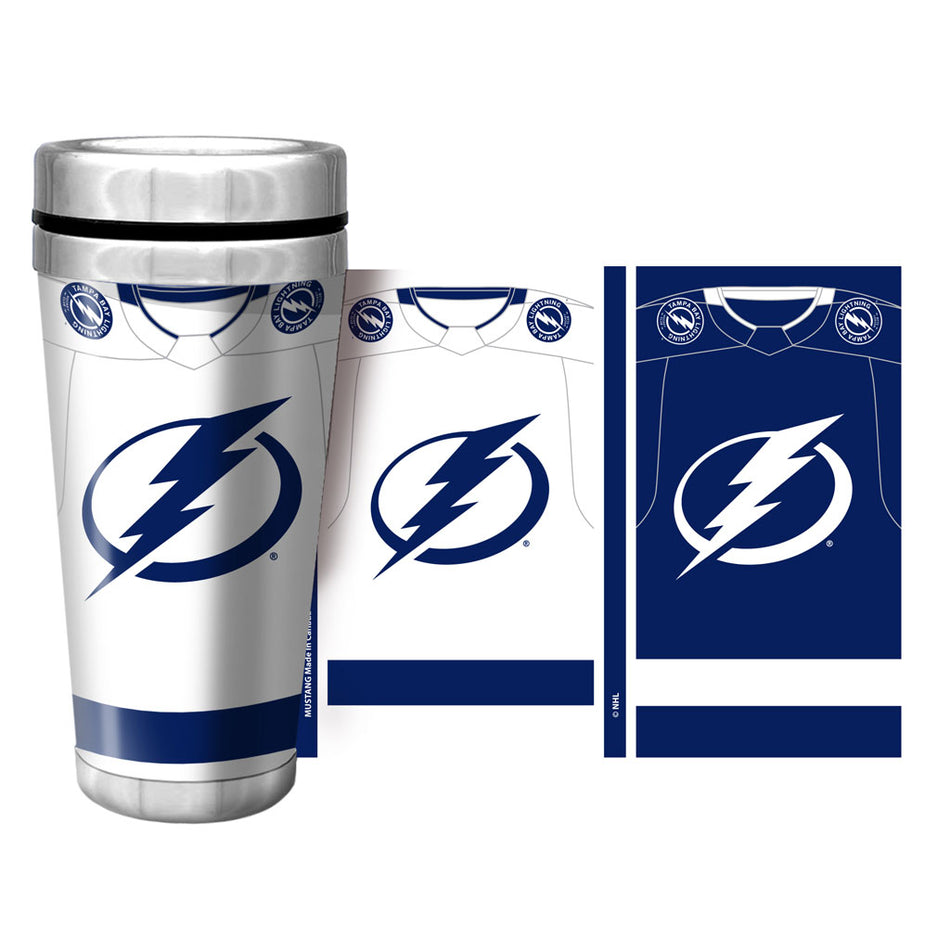 Tampa Bay Lightning Travel Mug - 16 oz. Full Wrap Jersey