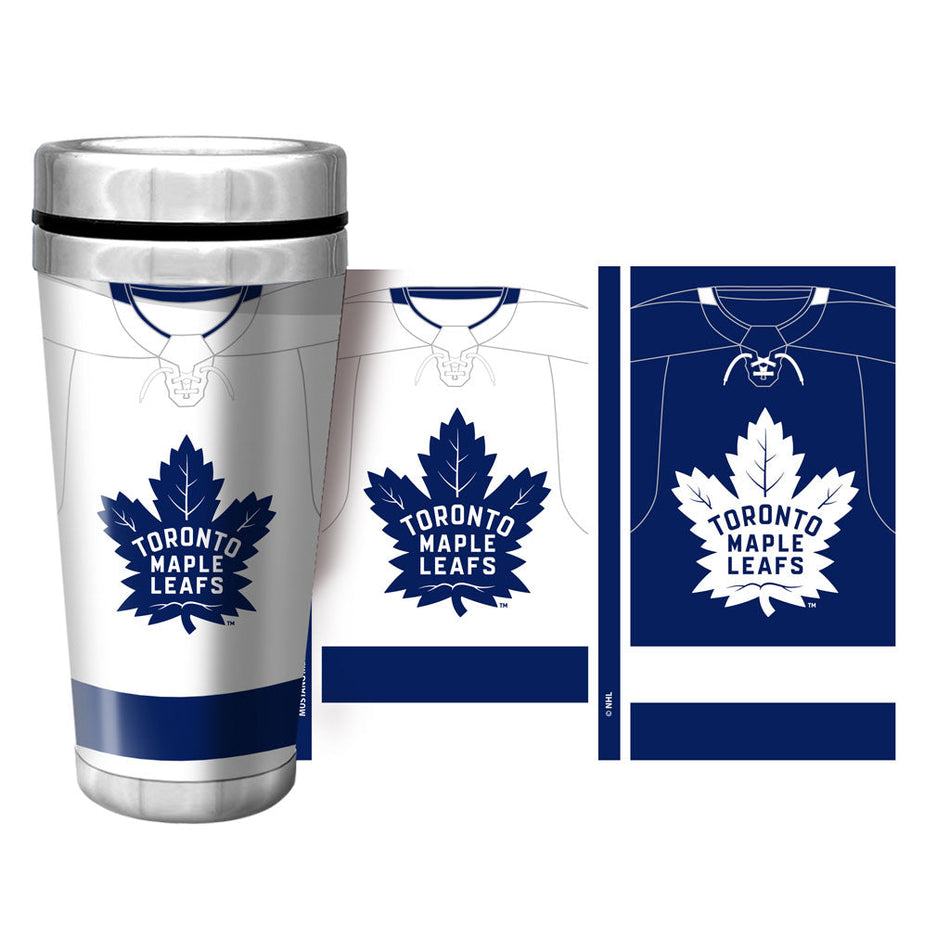 Toronto Maple Leafs Travel Mug - 16 oz. Jersey Full Wrap