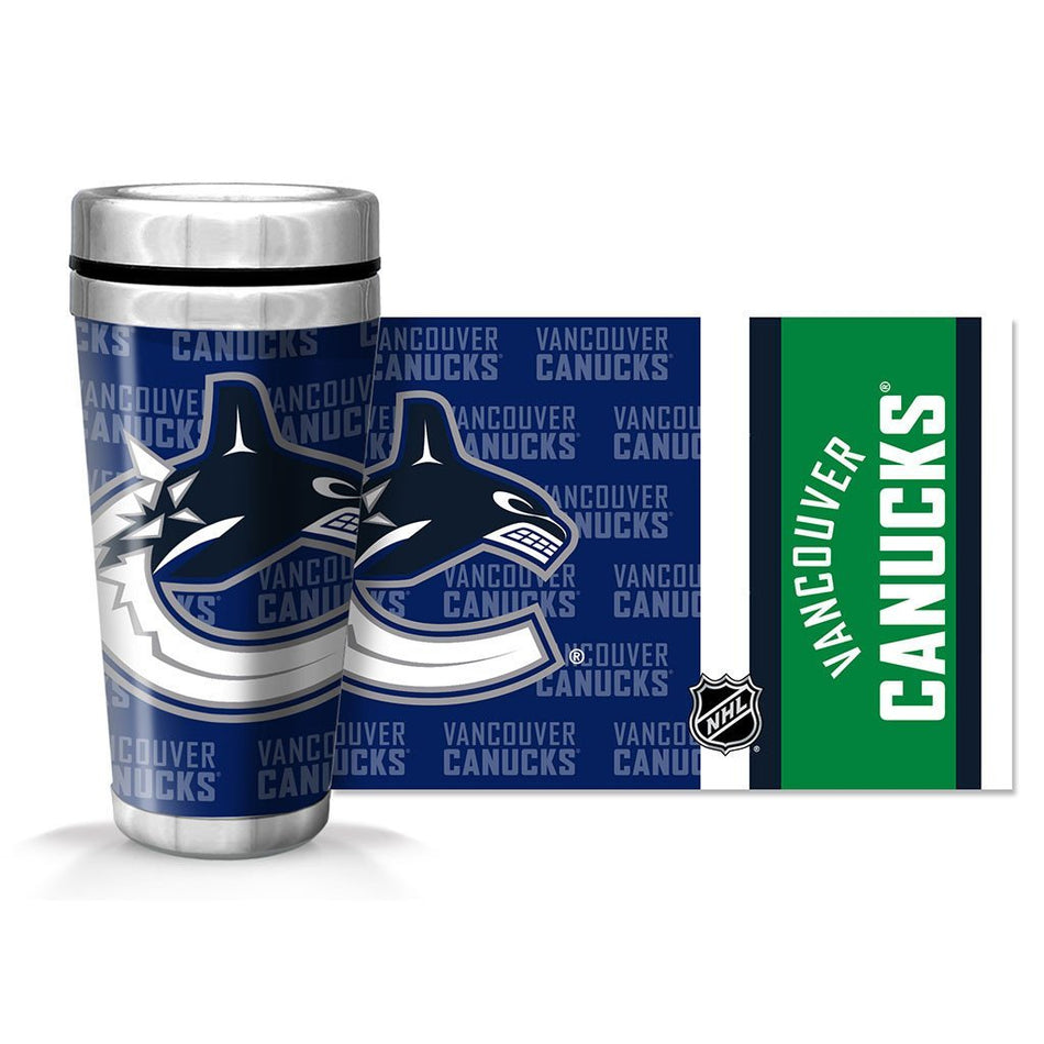 Vancouver Canucks Travel Mug - 16oz Full Wrap Wallpaper