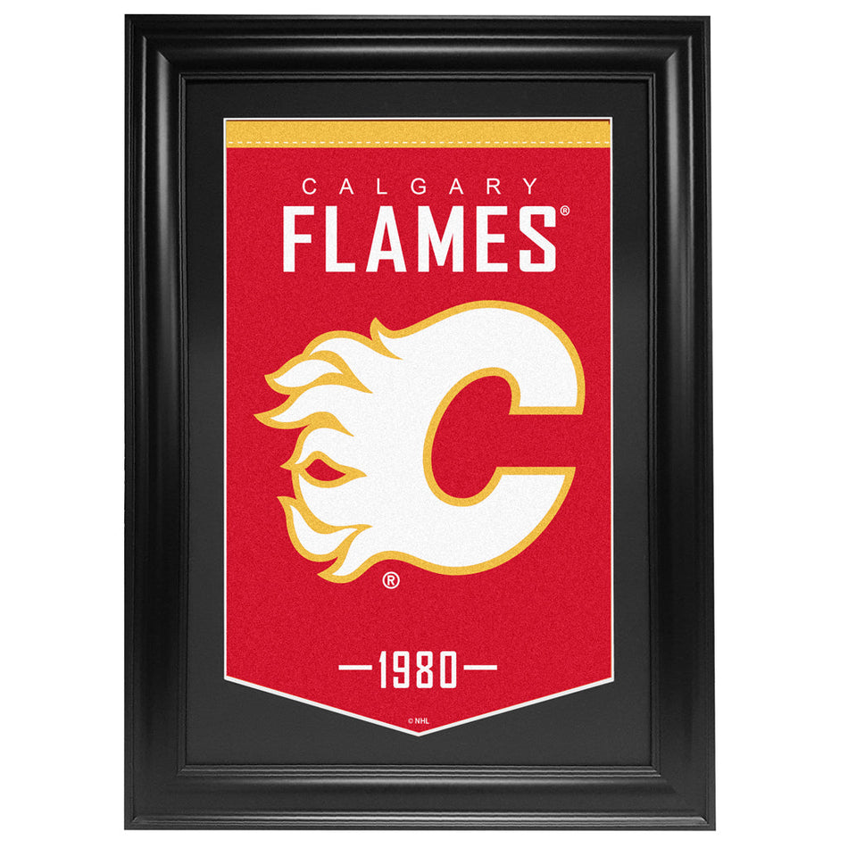 Calgary Flames™ 24.5“ x 33.5“ Framed Team Sign