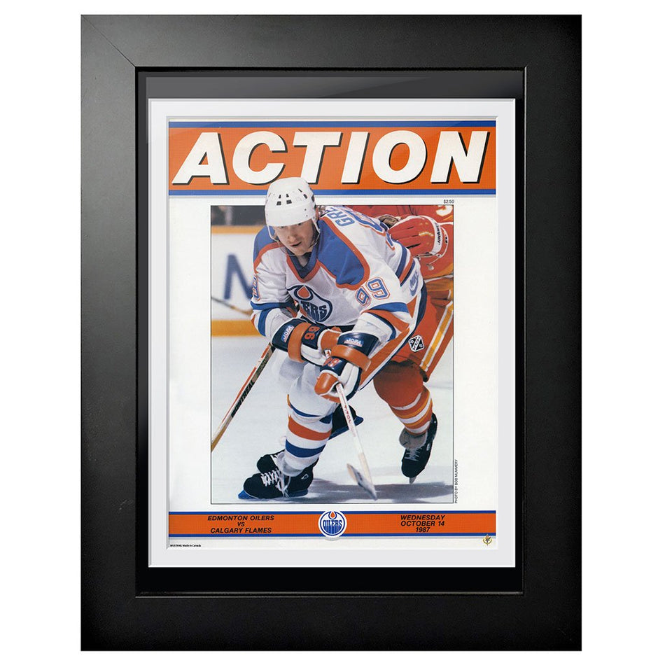 Edmonton Oilers Program Cover - Wayne Gretzky Action