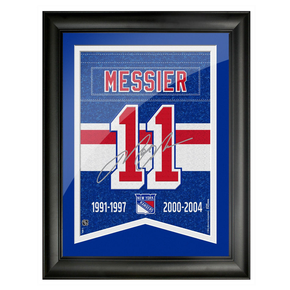 New York Rangers Mark Messier Frame - 12" x 16" Player Number with Replica Autograph