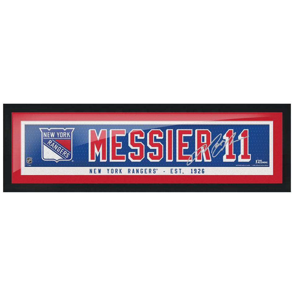 New York Islanders Mark Messier Frame - 6" x 22" Name Bar with Replica Autograph