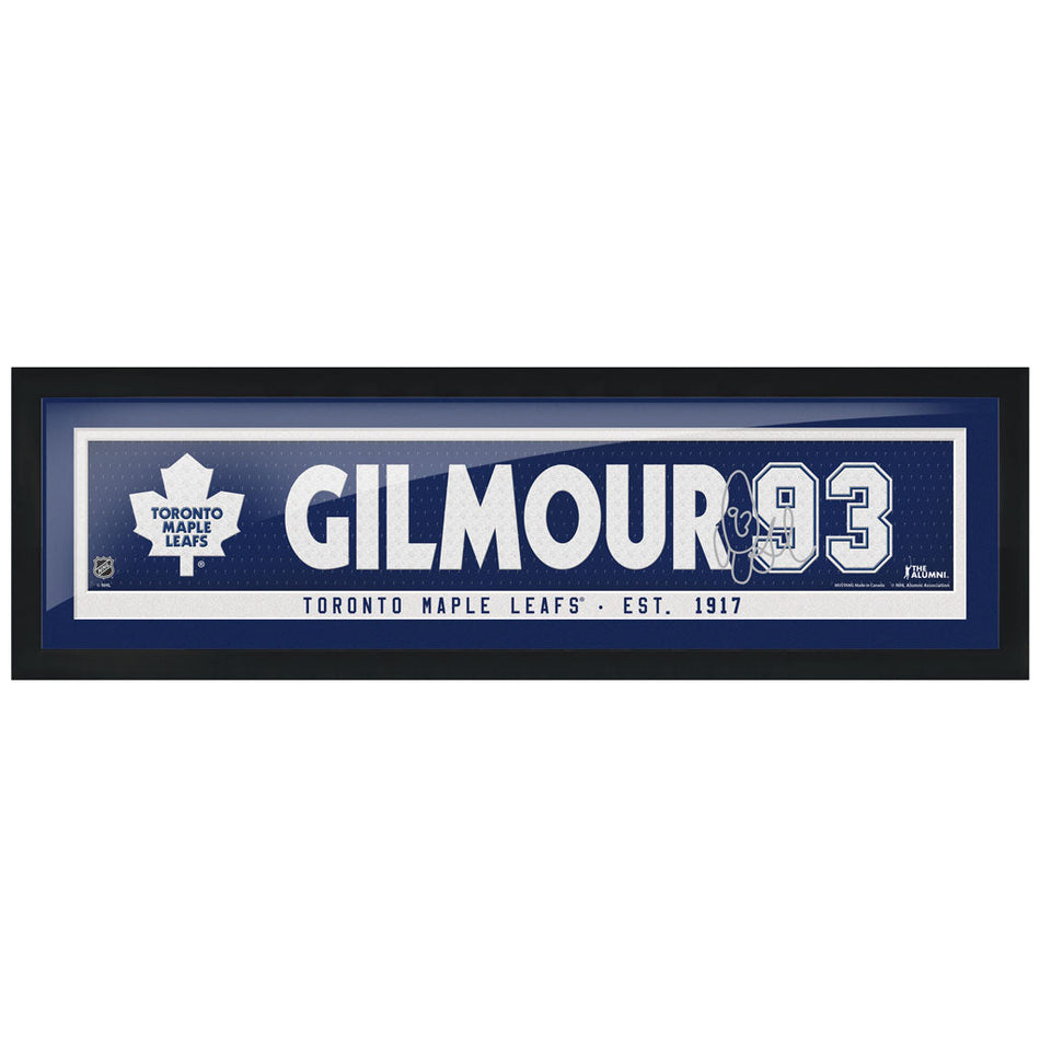 Toronto Maple Leafs Doug Gilmour Frame - 6" x 22" Name Bar with Replica Autograph