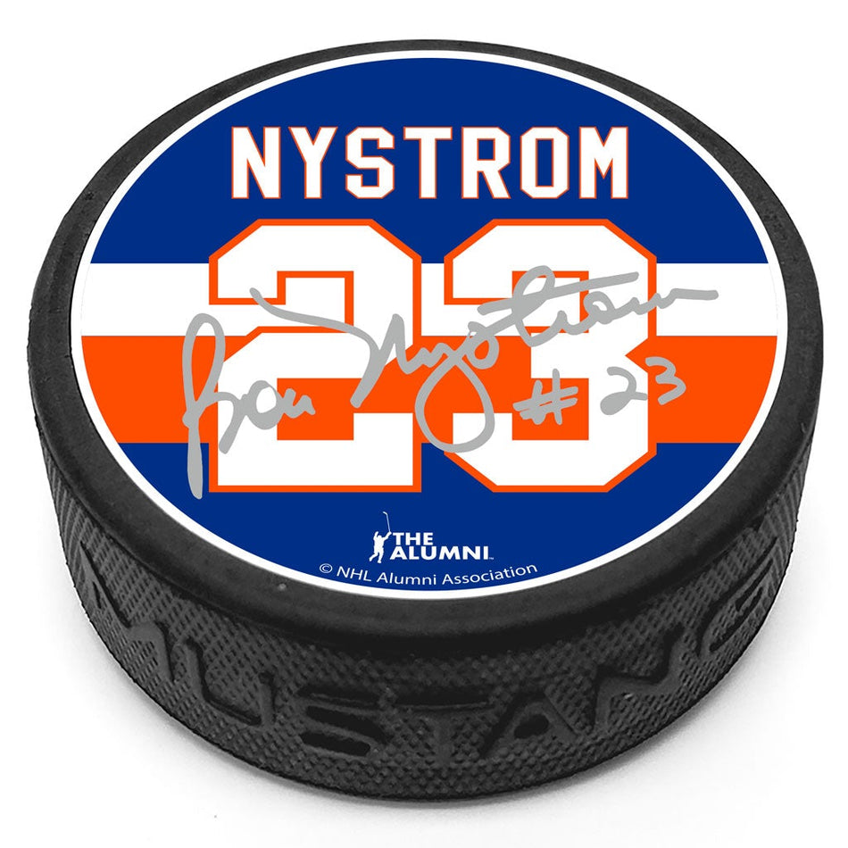 New York Islanders Alumni Puck - Nystrom