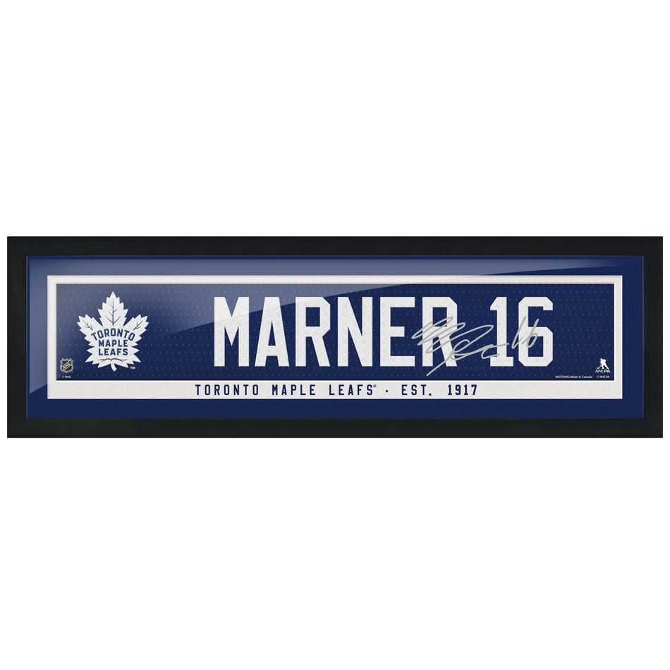 Toronto Maple Leafs Mitch Marner Frame - 6" x 22" Name Bar with Replica Autograph
