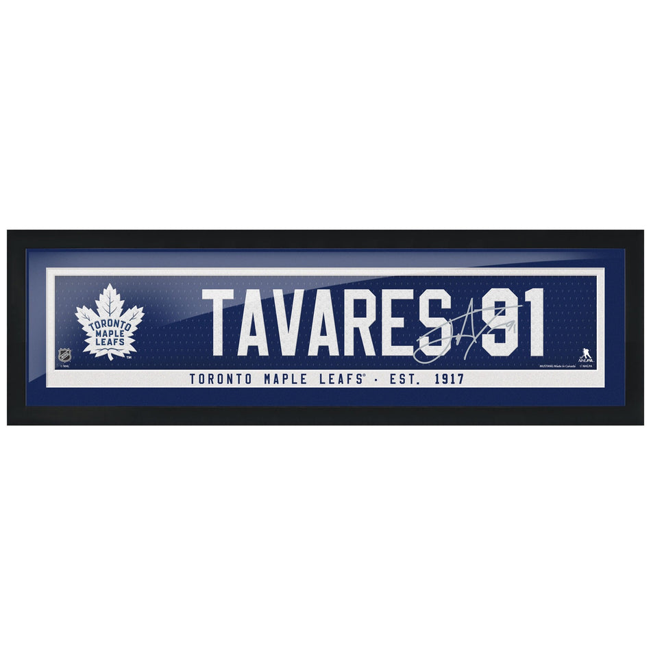 Toronto Maple Leafs John Tavares Frame -  6" x 22" Name Bar with Replica Autograph