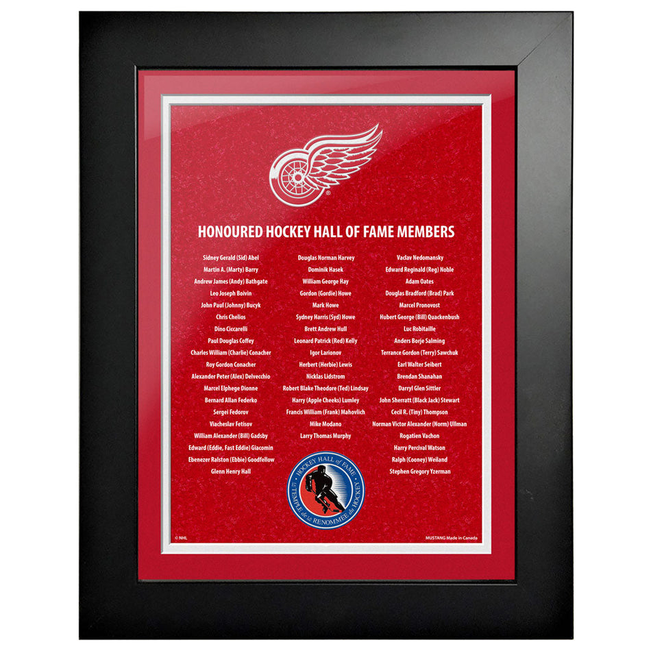 HHOF 12X16 Pic Frame Honoured Members-Detriot Red Wings