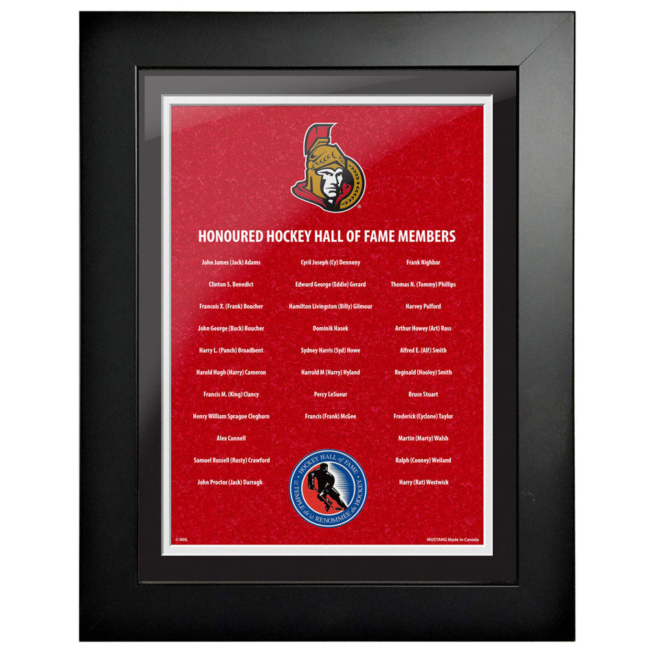 HHOF 12X16 Pic Frame Honoured Members-Ottawa Senators