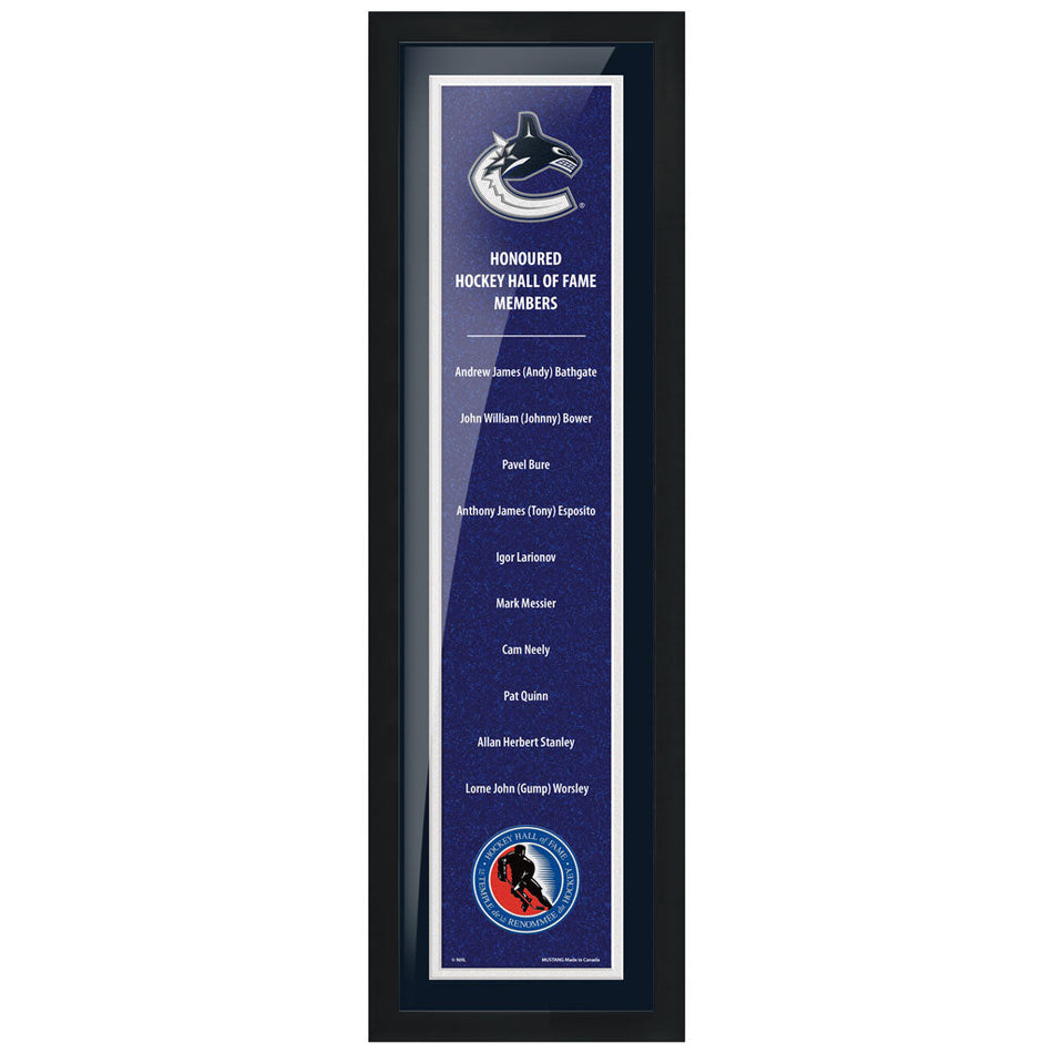 HHOF 6X22 Pic Frame Honoured Members-Vancouver Canucks